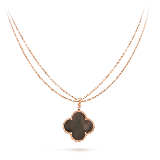 [Valéa jewellery]CLOVER 25MM GOLD DARK MOP BIG CLOVER NECKLACE