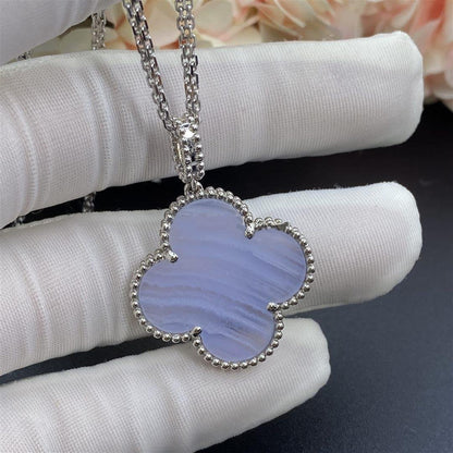 [Valéa jewellery]CLOVER SILVER CHALCEDONY BIG CLOVER NECKLACE