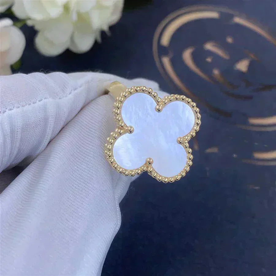 [Valéa jewellery]CLOVER WHITE MOP RING