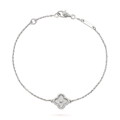 [Valéa jewellery]CLOVER  SINGLE FLOWER BRACELET SILVER