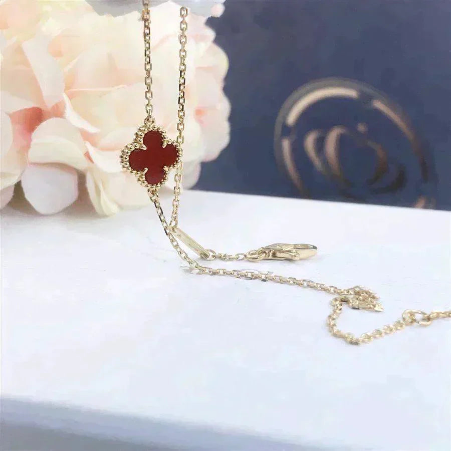 [Valéa jewellery]CLOVER  CARNELIAN SINGLE FLOWER BRACELET