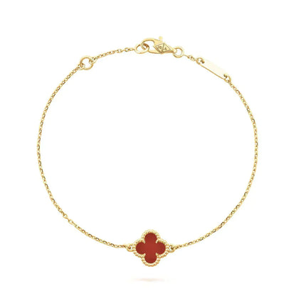 [Valéa jewellery]CLOVER  CARNELIAN SINGLE FLOWER BRACELET