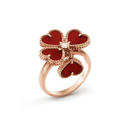 [valéa jewellery]SWEET CLOVER CARNELIAN RING