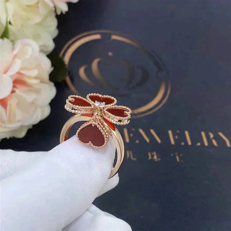 [valéa jewellery]SWEET CLOVER CARNELIAN RING