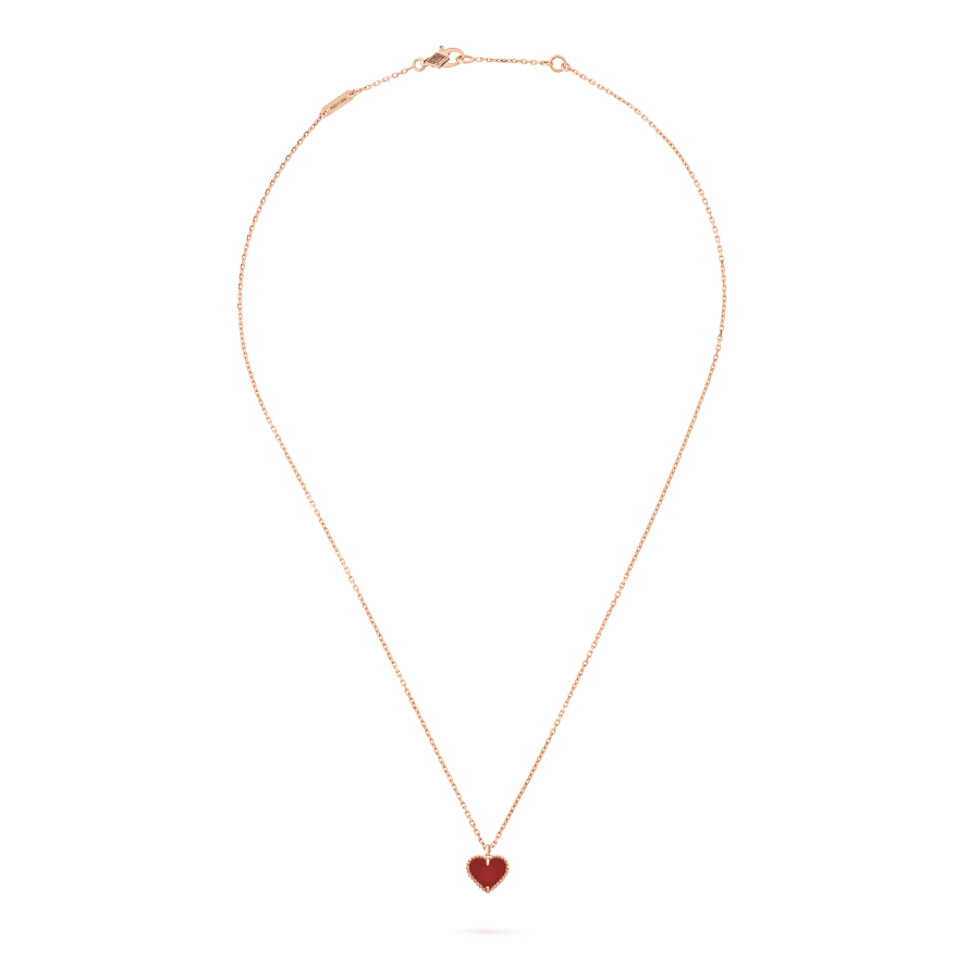 [valéa jewellery]SWEET CLOVER CARNELIAN HEART NECKLACE