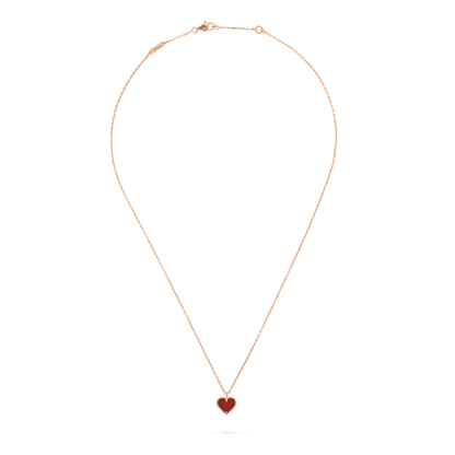 [valéa jewellery]SWEET CLOVER CARNELIAN HEART NECKLACE