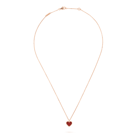 [valéa jewellery]SWEET CLOVER CARNELIAN HEART NECKLACE