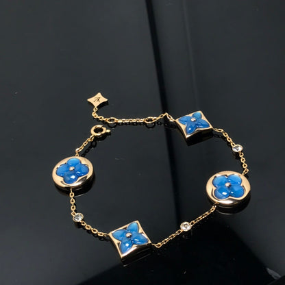 [valéa jewellery]STAR AND SUN 4 MOTIF BLUE BRACELET