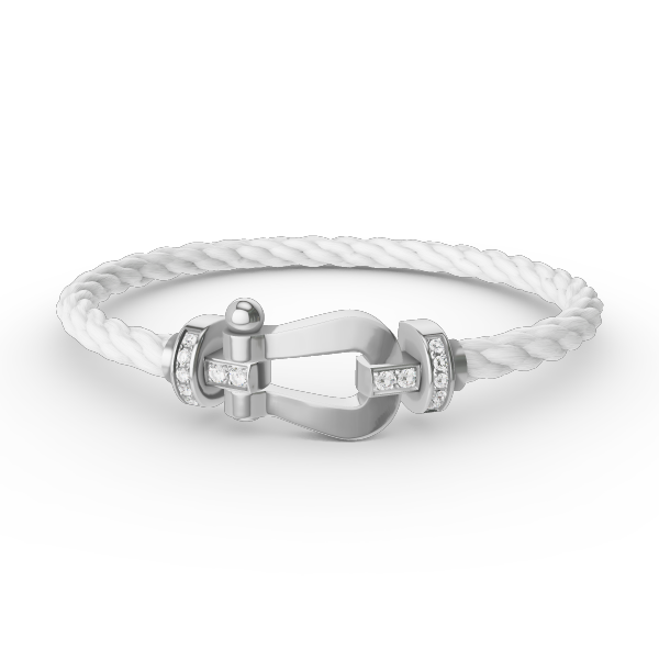 [Valéa jewellery]FORCE LARGE HORSESHOE HALF DIAMOND BRACELET SILVER