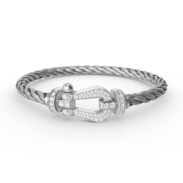 [Valéa jewellery]FORCE LARGE HORSESHOE FULL DIAMOND BRACELET SILVER