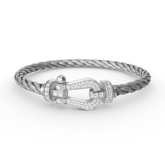 [Valéa jewellery]FORCE LARGE HORSESHOE FULL DIAMOND BRACELET SILVER