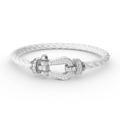 [Valéa jewellery]FORCE LARGE HORSESHOE FULL DIAMOND BRACELET SILVER