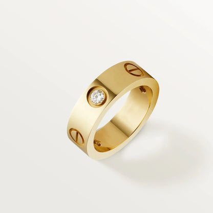 [Valéa jewellery]LOVE RING 5.5MM 3 DIAMONDS PINK GOLD