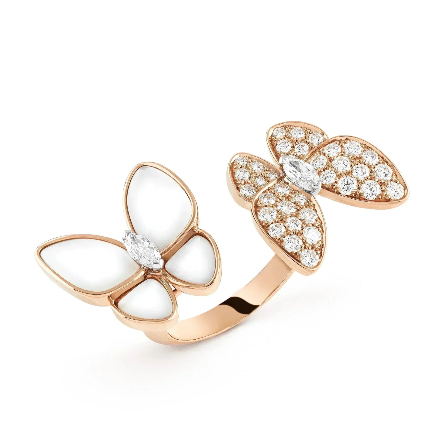 [valéa jewellery]TWIN BUTTERFLY DIAMOND MOP RING