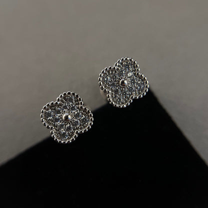 [Valéa jewellery]CLOVER MINI DIAMOND STUD EARRINGS